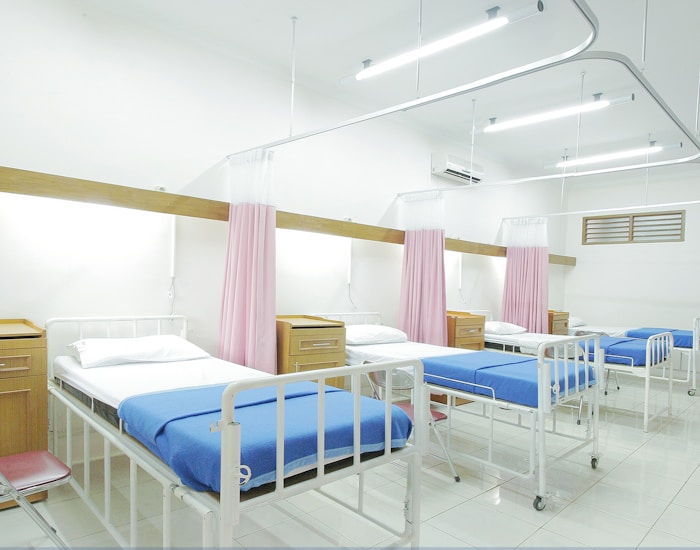 Hospital reception lobby